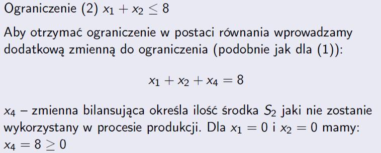 Zadanie programowania liniowego