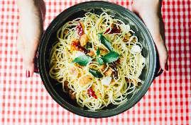rybne z ziemniakami i surówką z kiszonej kapusty, Spaghetti z sosem bolognese Deser (do wyboru