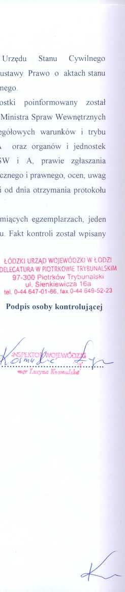 w sprawie szczegó³owych warunków i przeprowadzania kontroli urzêdu obs³uguj¹cego M S W i A oraz organów i.