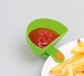 Dip lub sos nie miesza się z resztą potrawy.