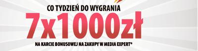 Jak to zrobić krok po kroku? 1 Zrób zakupy w Media Expert Wejdź na stronę lub na mediaexpert.pl Zrób zakupy w Media Expert 2 www.mediaexpert.pl/konkurs7x1000 i zachowaj dowód 1zakupu lub na mediaexpert.