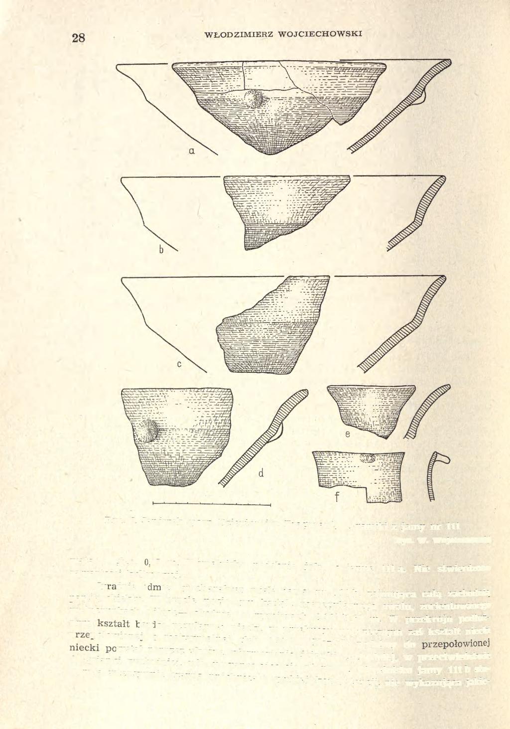 -10 cm Rye. 7. Janówek, pow. Dzierżoniów. Fragmenty ceramiki z jamy nr 111 Rys. W. Z T» r? J l t n 1 5 m: zawartości kulturowej.