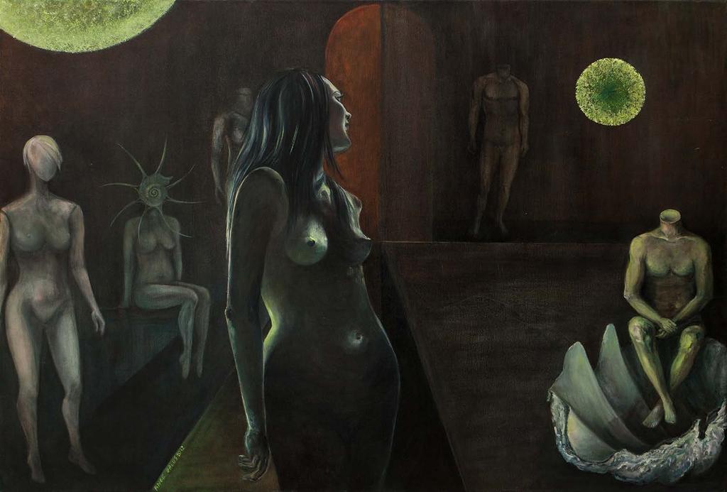 60 58. Angelika Galus Łapacze snów, 2012 olej, płótno, 70 x 100 cm, sygn. l.d.