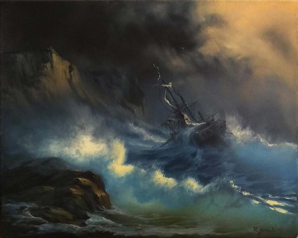 63 61. Marek Rużyk Stary Wrak, 2007 olej, płótno, 40 x 50 cm, sygn.