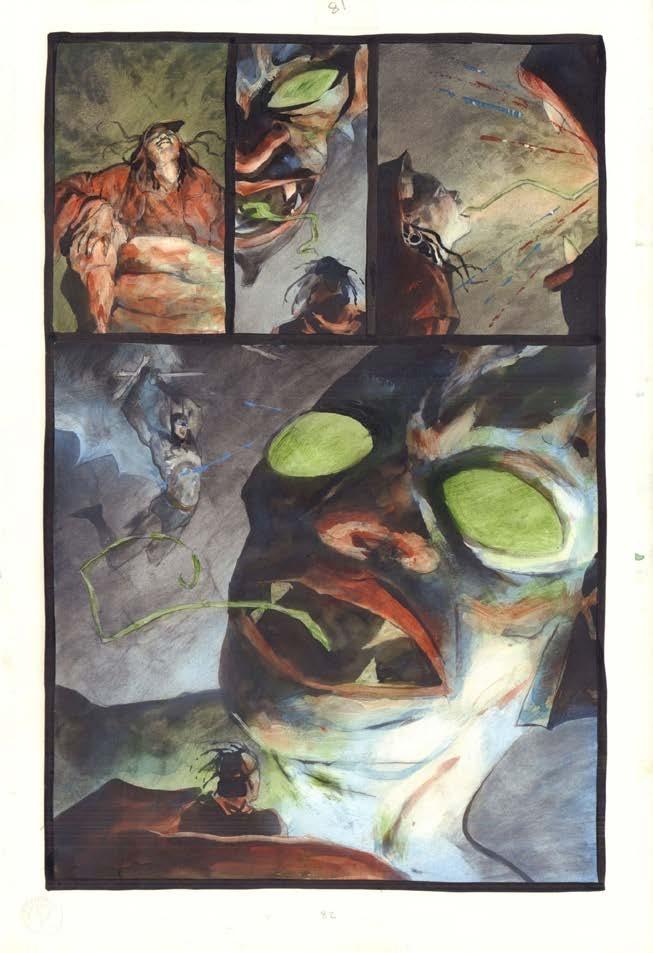 65 63. Plansza (praca malarska) do komiksu typu one-shot pt. Batman: Harvest Breed, s.