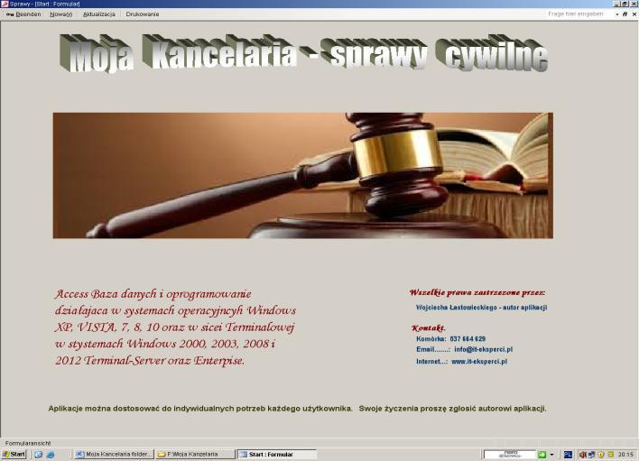 Aplikacja skierowana jest do adwokatów i kancelarii adwokackich, a jej celem jest usprawnienie pracy.. Części Aplikacji: Sprawy jest jej podstawową częścią.