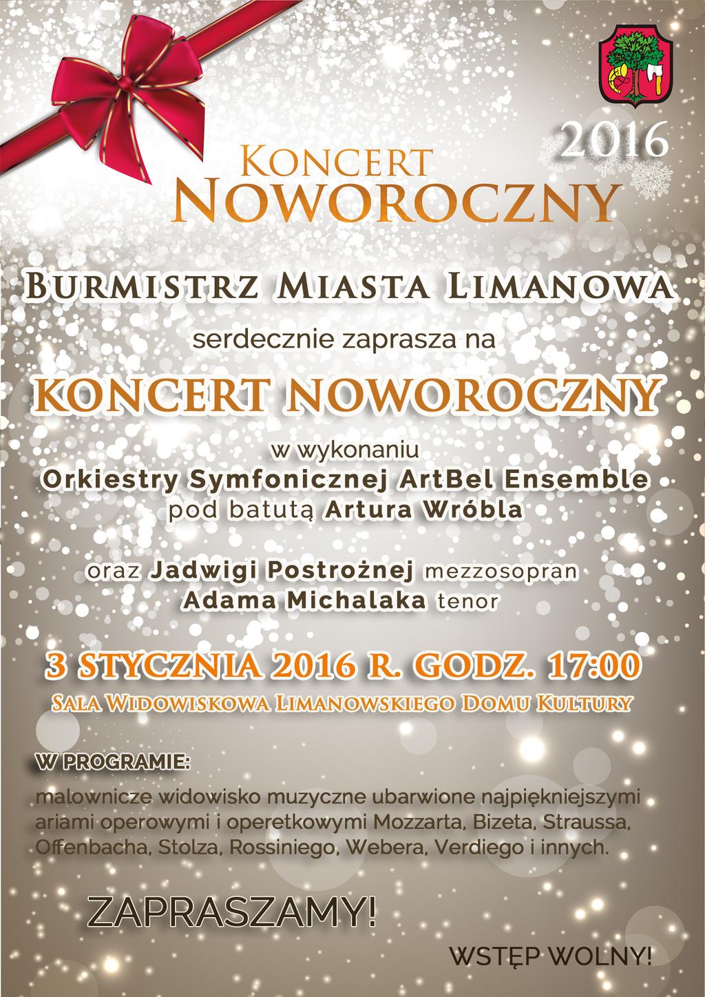 Wiadomości Czwartek, 17 grudnia 2015 Koncert Noworoczny w