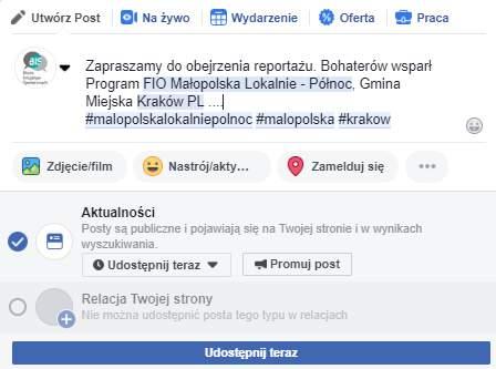 PROMOCJA PROGRAMU NA