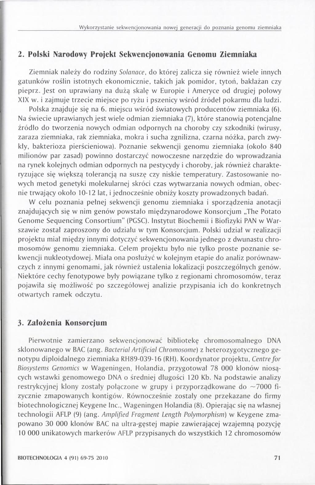 Wykorzystanie sekwencjonowania nowej generacji do poznania genomu ziemniaka 2.
