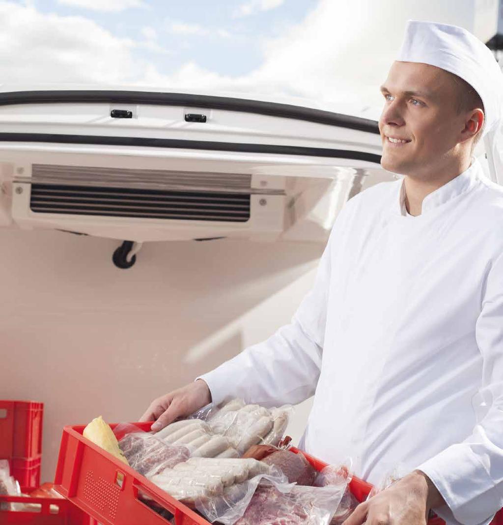 PROFESJONALNE CHŁODZENIE ZINTEGROWANE CHŁODZENIE / SYSTEMY CHŁODNICZE FRIGO CHŁODZENIE BEZ MONTAŻU NA DACHU DOSTOSOWANE DO TYPU ŁADUNKU I POJAZDU Transportowanie wrażliwych na temperaturę towarów to