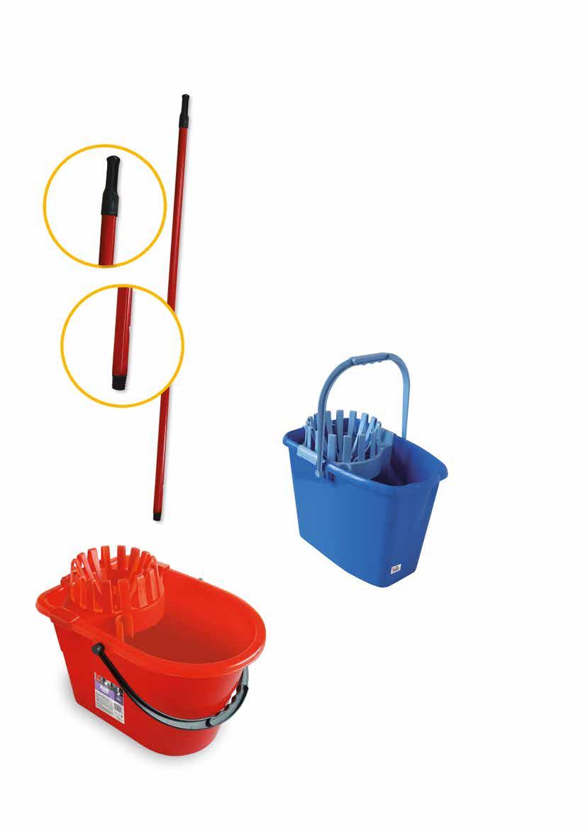 Trzonek do mopa (czerwony) Mop handle (RED) PB-1156 5 903936 001156 Wiadro 10 L z wyciskaczem (niebieskie) Mop bucket with wringer