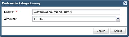 Zarządzanie słownikami w module Administrowanie 29 Ćwiczenie 2. Edycja kategorii 1. Aby edytować kategorię, należy skorzystać z ikony. 2. Aby usunąć pozycję słownika, należy ją edytować i kliknąć przycisk Usuń.