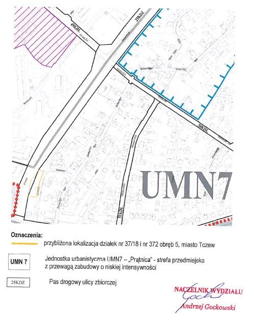 1. TEREN OBJĘTY WNIOSKIEM Terenem objętym niniejszym wnioskiem są działki geodezyjna nr 37/18 i 372 w obrębie 5 w mieście Tczew.