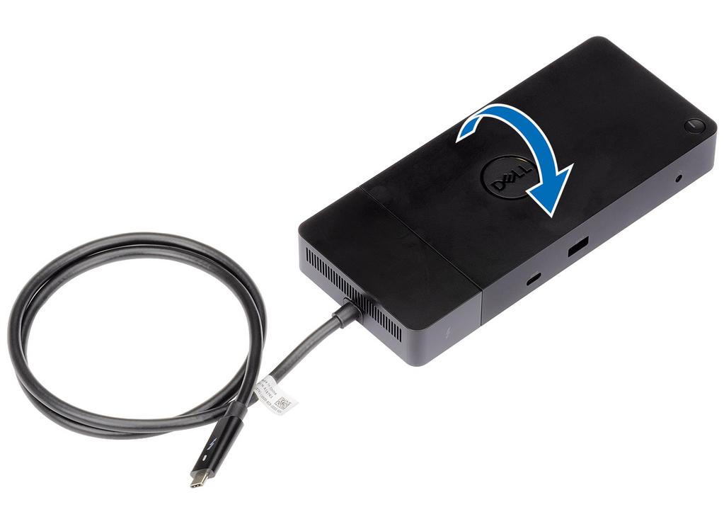 Wymontowywanie modułu kabla USB Type-C 9 Stacja dokująca Dell Thunderbolt WD19TB jest dostarczana wraz z zamocowanym kablem USB Type-C.
