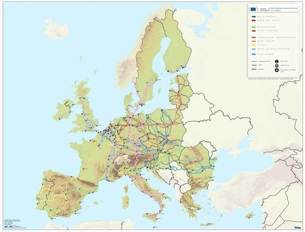 punktowe elementy infrastruktury w postaci portów morskich, lotniczych, śródlądowych i terminali drogowokolejowych.