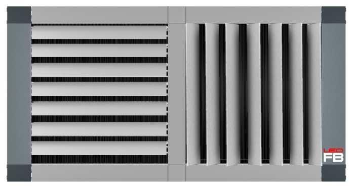 5. INSTALLATION MONTAś MONTAGE УСТАНОВКА 1. 2. LEO FB 95 heaters are equipped in guides (blades), which can be put in vertical or horizontal position in heater window.