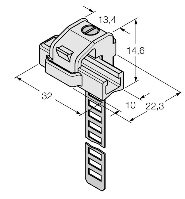 wielokrotnego użycia; materiał: Metal/tworzywo sztuczne KLRC-UNT1 6970626 Akcesoria do montażu na E cylindrach cięgnowych; średnica cylindra: 8 25 mm; materiał: PA 6I/6T / mosiądz wysokoniklowy;