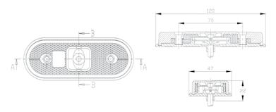 carriage L1035 Side marker lamp