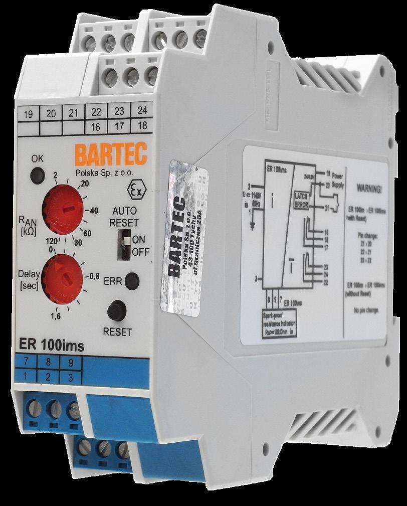 Zabezpieczenie typu ER 00ims służy do kontroli stanu izolacji w izolowanych sieciach elektrycznych niskiego napięcia.