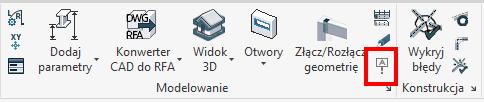 2: Do linii modelu Komenda Do linii modelu znajduje się w kategorii Modelowanie.