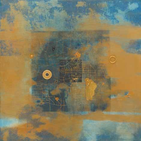 olej/płótno, 100 x 150 cm (w świetle oprawy) sygnowany, datowany i opisany na odwrociu: 'letni wiatr