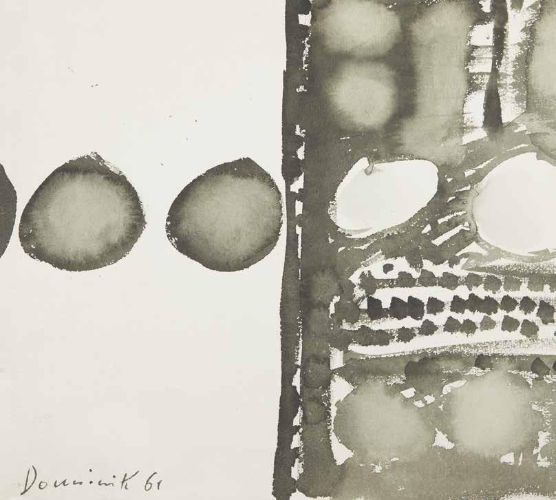 Tadeusz Dominik, Kompozycja, 1961 Aukcja Dzieł Sztuki z Kolekcji Danuty Wróblewskiej 9 lutego (czwartek) 2017 r., godz.