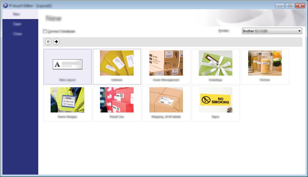 Jak korzystać z aplikacji P-touch Editor (tylko komputery z systemem Windows ) Informacja Aplikację P-touch Editor można również uruchomić za pomocą skrótów, jeśli wybrano ich utworzenie podczas