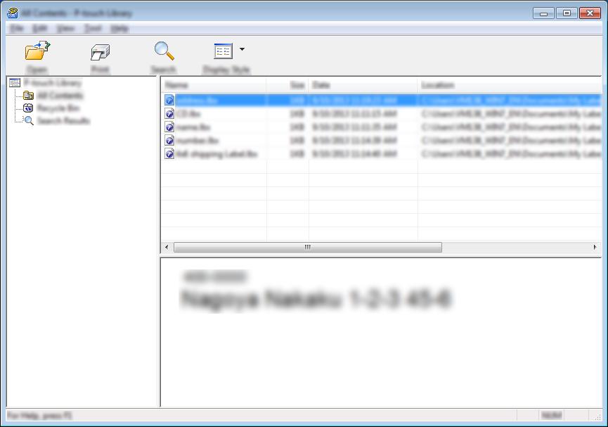 Jak korzystać z programów P-touch Transfer Manager i P-touch Library (tylko komputery z systemem Windows ) Drukowanie szablonów