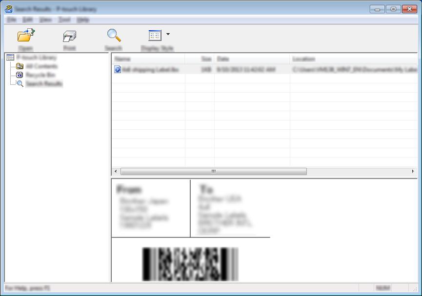 Jak korzystać z programów P-touch Transfer Manager i P-touch Library (tylko komputery z systemem Windows ) 2 Określ kryteria wyszukiwania.