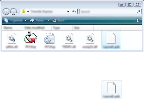 Przesyłanie szablonów za pomocą aplikacji P-touch Transfer Express (tylko komputery z systemem Windows ) Udostępnianie pliku Transfer Package (.
