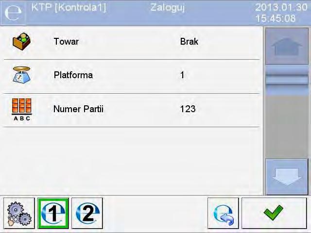 Uwaga: W przypadku wagi wieloplatformowej użytkownik w parametrze < Platforma> ma możliwość przypisania numeru