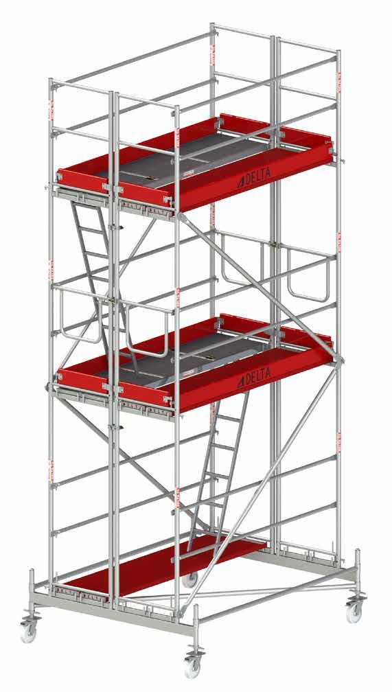 8.2 RUSZTOWANIE PRZEJEZDNE DELTA 70 PODWÓJNE Rusztowanie przejezdne DELTA 70 podwójne.