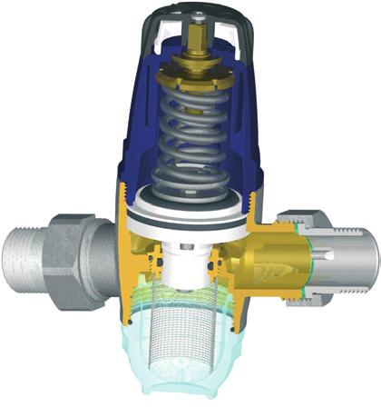 haracteristics of TOP reducers Membrane pressure reducer equipped with stopper with compensated surfaces.