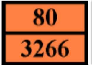 RID Klasa zagrożenia (RID): 8 Nalepka ostrzegawcza (RID): 8 14.