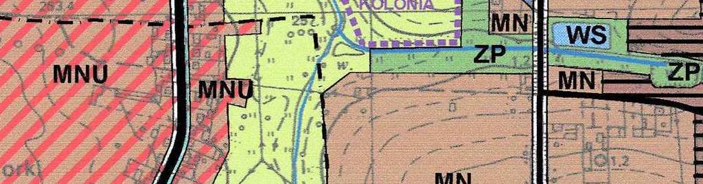 ZAGOSPODAROWANIA PRZESTRZENNEGO GMINY POCZESNA fragment skala