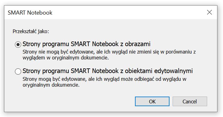 Importowanie plików PDF i PPT Nowości w Notebook 19 Importowanie plików PDF i PPT jako obrazów statycznych 1. Z menu tekstowego Plik wybieramy Importuj... 2.