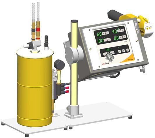 Urządzenie do malowania ręcznego OptiFlex L Struktura 7 6 9 1 4 2 5 3 10 8 Urządzenie do malowania ręcznego OptiFlex L - struktura 1 Jednostka sterująca OptiStar 6 Klamra mocująca 2 Pistolet ręczny