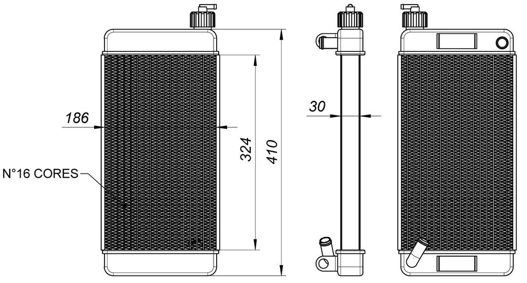 RADIATOR DESCRIPTION AND SKETCH OF PARTS