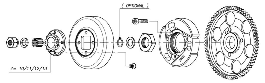DESCRIPTION OF THE CLUTCH OPIS SPRZĘGŁA Min. weight 225 g Waga min. 225g Min. weight 375 g Waga min.