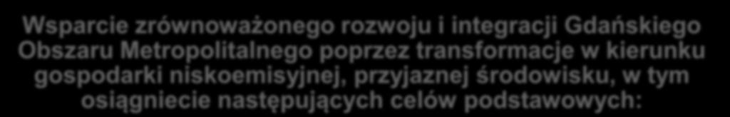 PGN dla GOM cel główny Wsparcie zrównoważonego rozwoju i integracji