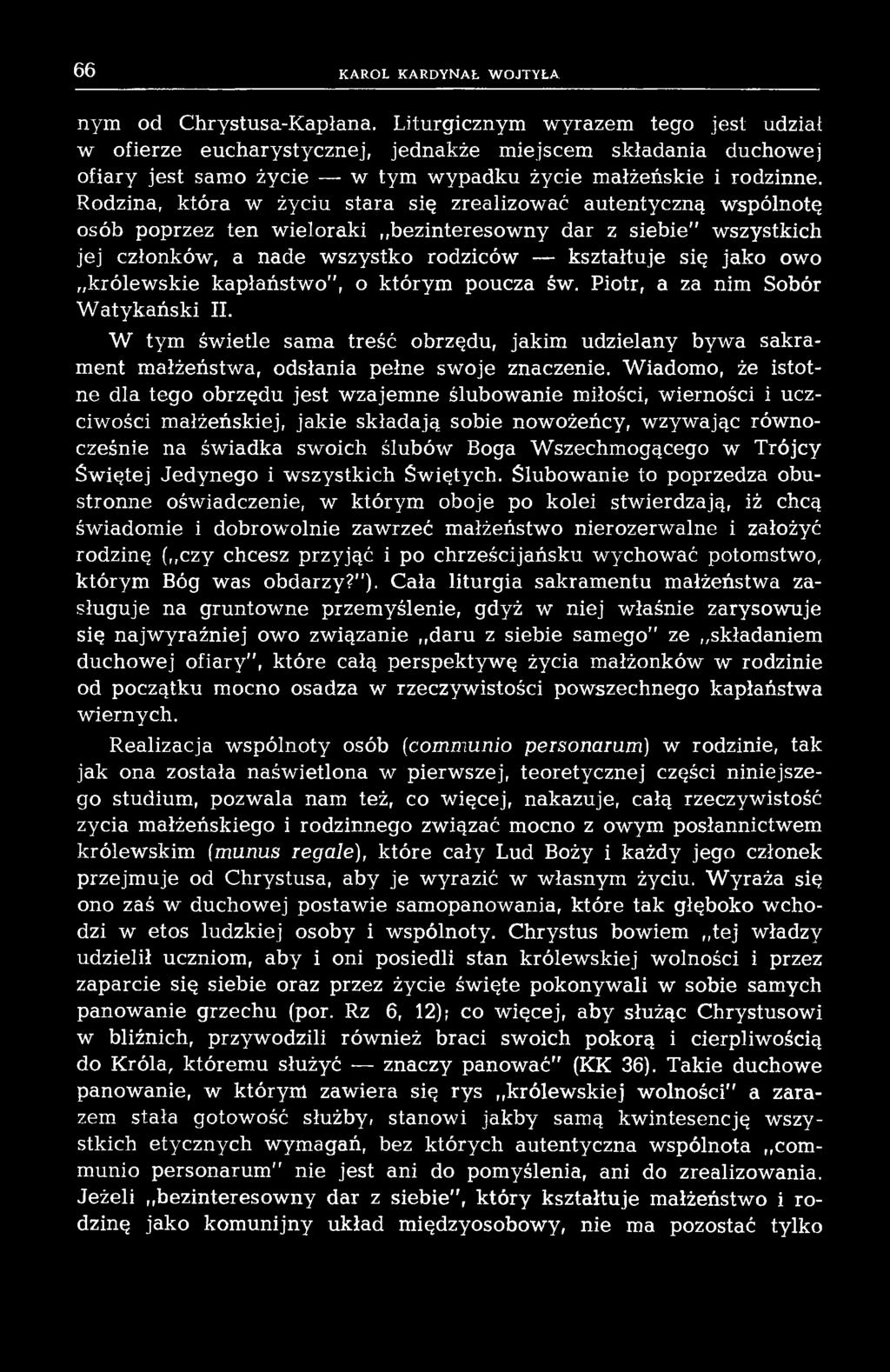 owo królew skie kapłaństw o, o którym poucza św. Piotr, a za nim Sobór W atykański II.