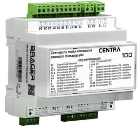 Centra Bord 100 Większa funkcjonalność automatyki kotłowej Moduł CENTRA BORD 100 umożliwia wzrost
