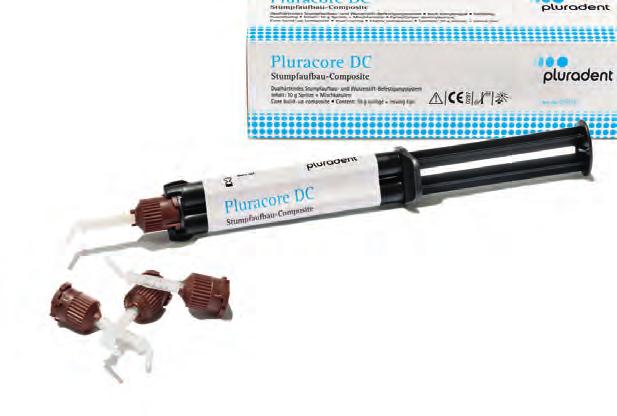 Pluracore DC AutoMix Dentin 10 g Adhezyjny, podwójnie utwardzalny, płynny materiał do odbudowy zrębu koronowego oraz cementowania wkładów