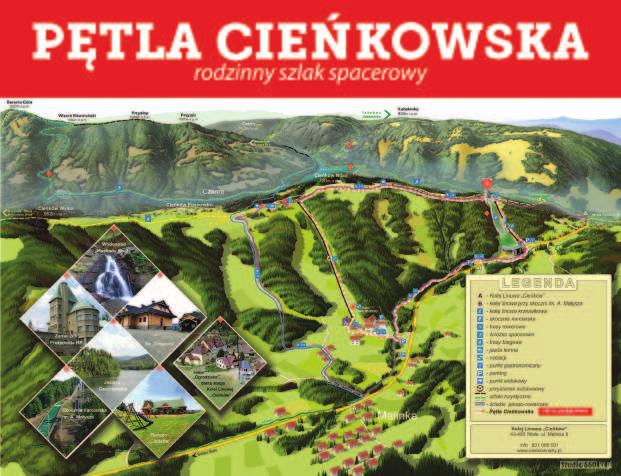 Kawiarnia w wieży Skoczni) Sałasz na Cieńkowie (miejsce kultywowania tradycji pasterskiej) atrakcje dla dzieci place zabaw, konie, owce i inne zwierzątka dla wytrawnych: miejsce wypadowe na