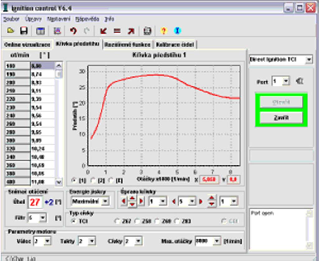 Increase of the output power parameters of the optimization 299 Figure 7. Correction data field ignites the mixture 4.
