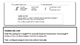 Dopasowanie Naída Link z obuusznymi funkcjami By wykorzystać możliwości bimodalnego dopasowania Naídy Link wprowadź unikalny kod parowania ID w programie Target.