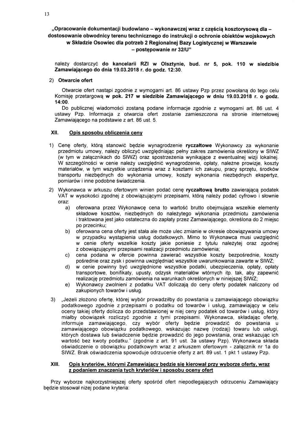 13 Opracowanie dokumentacji budowlano - wykonawczej wraz z cz?