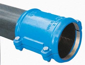 NASUWKA DWUDZIENA do rur PV i PE echy konstrukcyjne Do rur PV zgodnie z EN ISO 1452-2 Do rur PE zgodnie z EN 12201, DIN 8074 (cienkościenne rury PE SDR 17 cienkościenne rury PE wymagają tulei