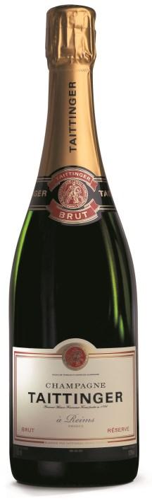 Szampany i Wina Musujace Champagne & Sparkling Wines Taittinger Brut Réserve 75 cl 295,- Riems - France Skomponowany ze szczepów Chardonnay - 40% oraz Pinot Noir i Pinot Meunier - 60%; pochodzących z