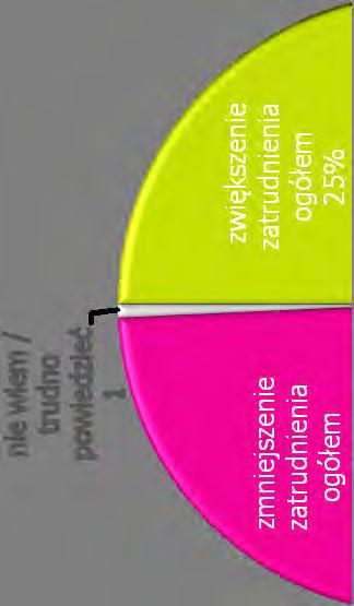 Dokonane zmiany w zakresie zatrudnienia w firmach w ciągu ostatnich 6 miesięcy W ciągu ostatniego półrocza więcej firm